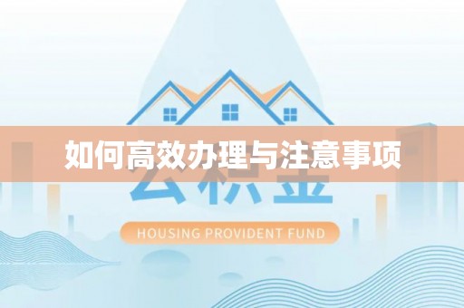 惠济如何高效办理与注意事项