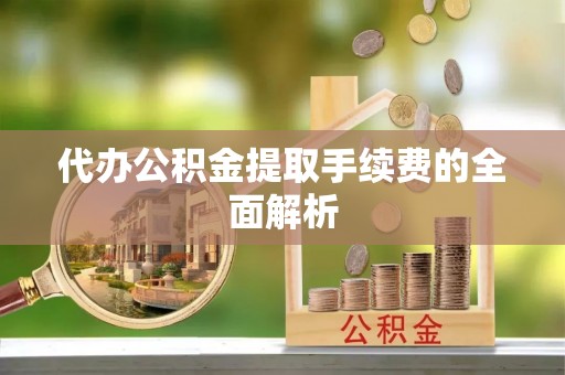 惠济代办公积金提取手续费的全面解析