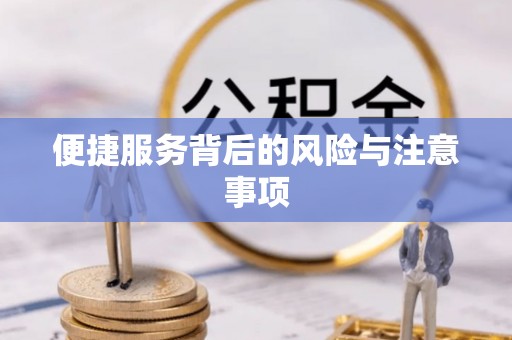 惠济便捷服务背后的风险与注意事项